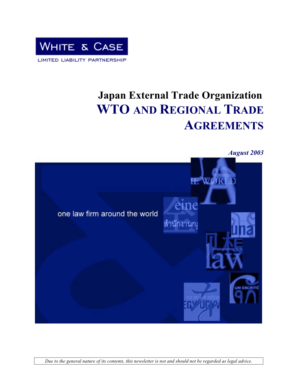 Wto and Regional Trade Agreements