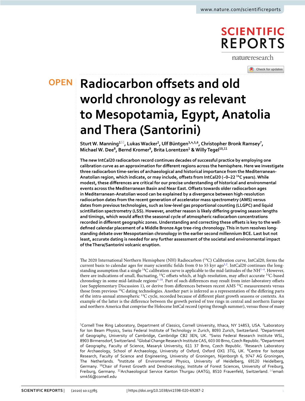 Radiocarbon Offsets and Old World Chronology As Relevant To