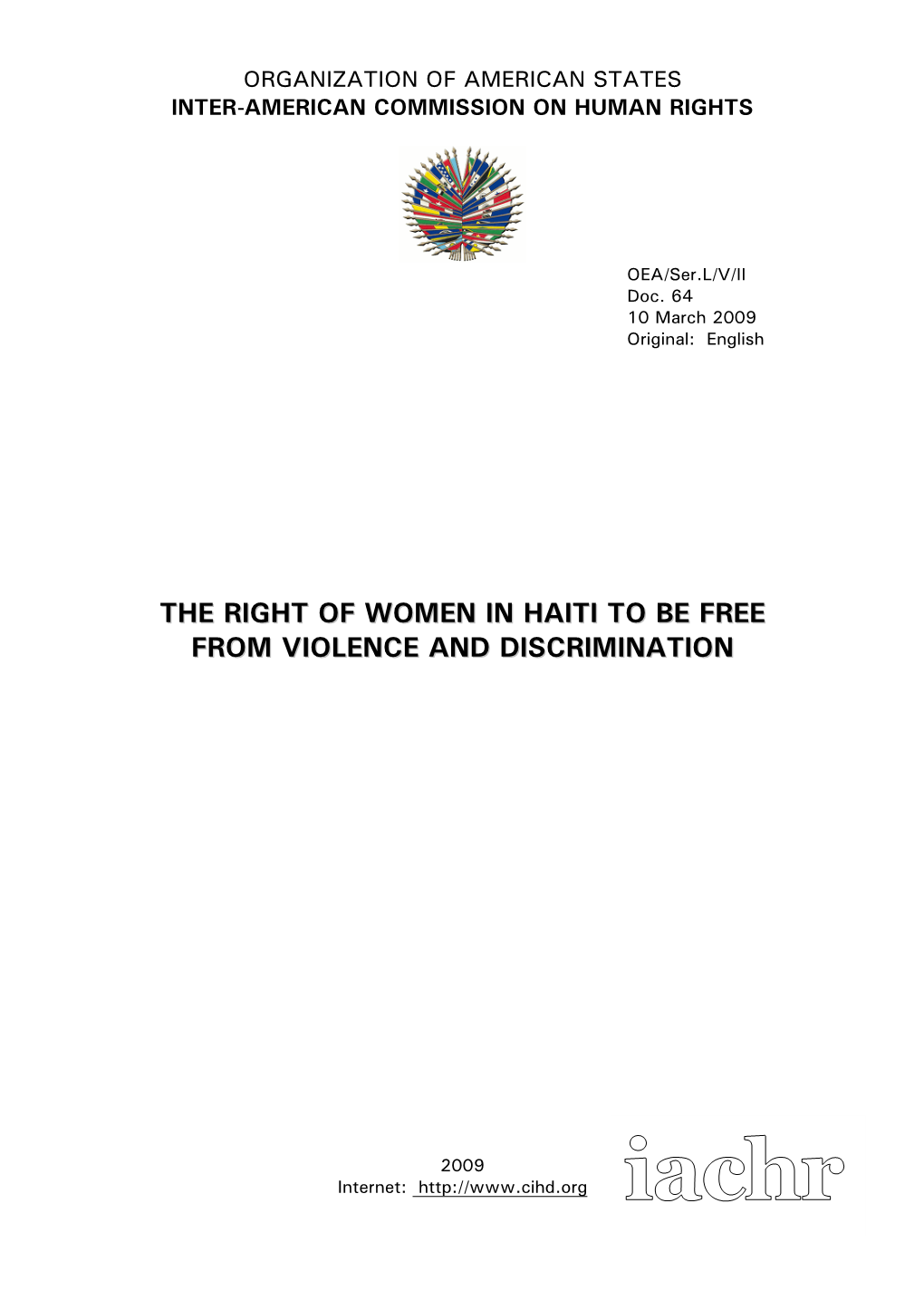 Discrimination and Violence Against Women and Girls in Haiti