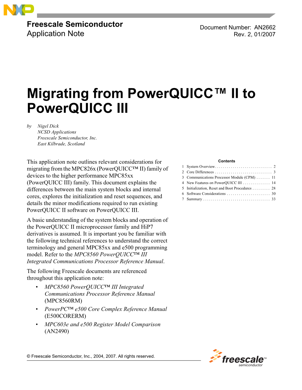 Migrating from Powerquicc II to Powerquicc III