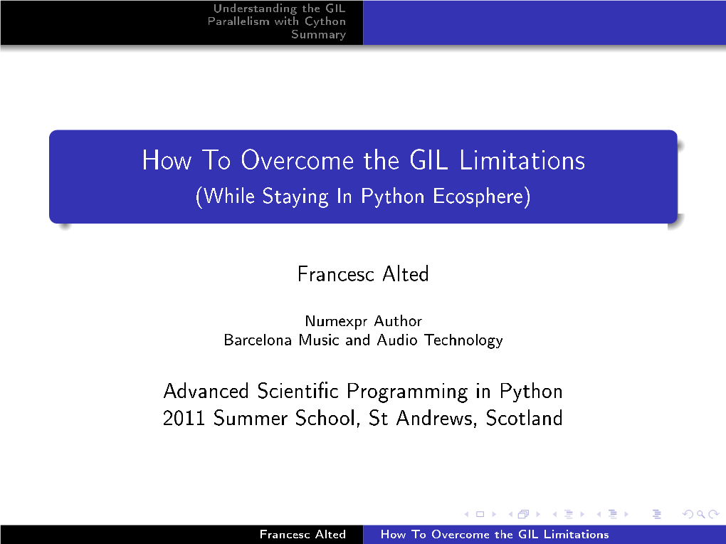 How to Overcome the GIL Limitations (While Staying in Python Ecosphere)