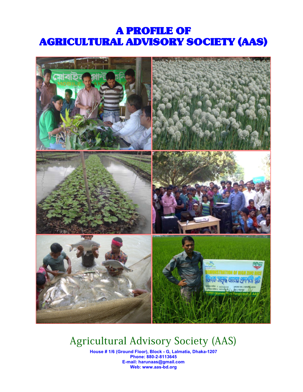 A Profile of Agricultural Advisory Society (Aas)