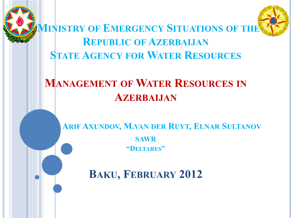 Management of Water Resources in Azerbaijan