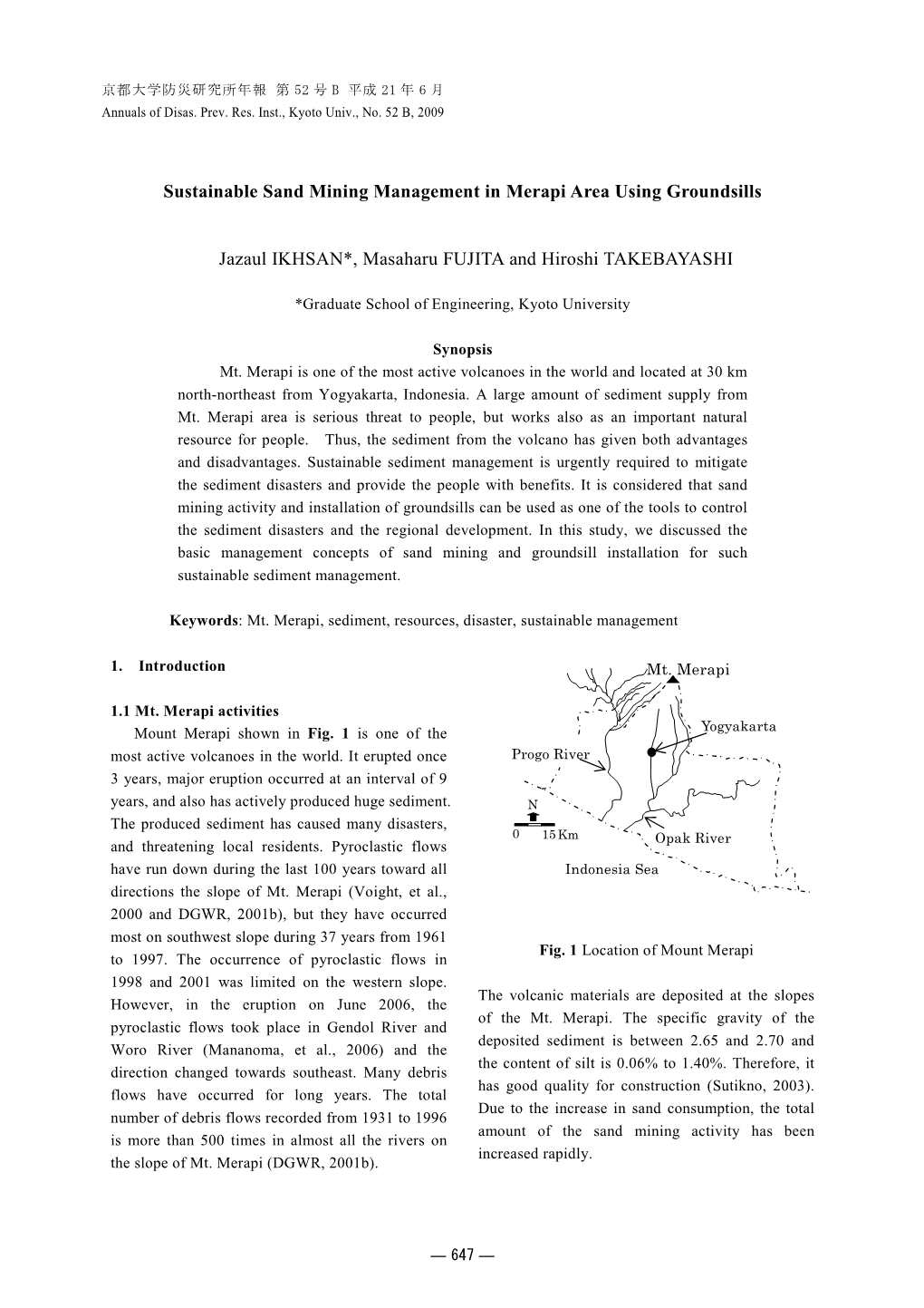 Sustainable Sand Mining Management in Merapi Area Using Groundsills