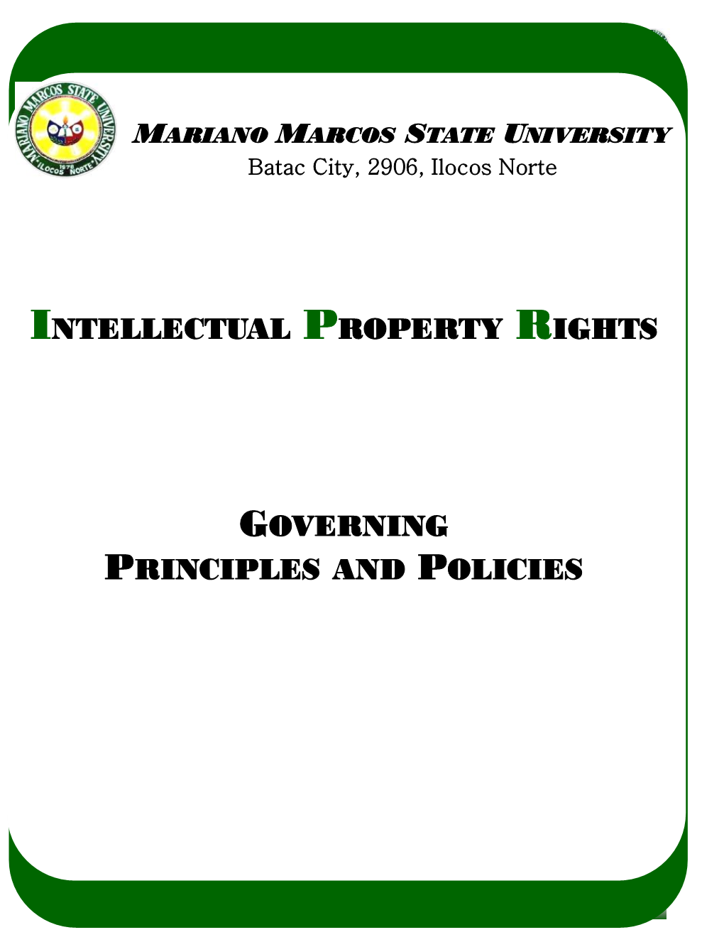 Intellectual Property Rights Governing