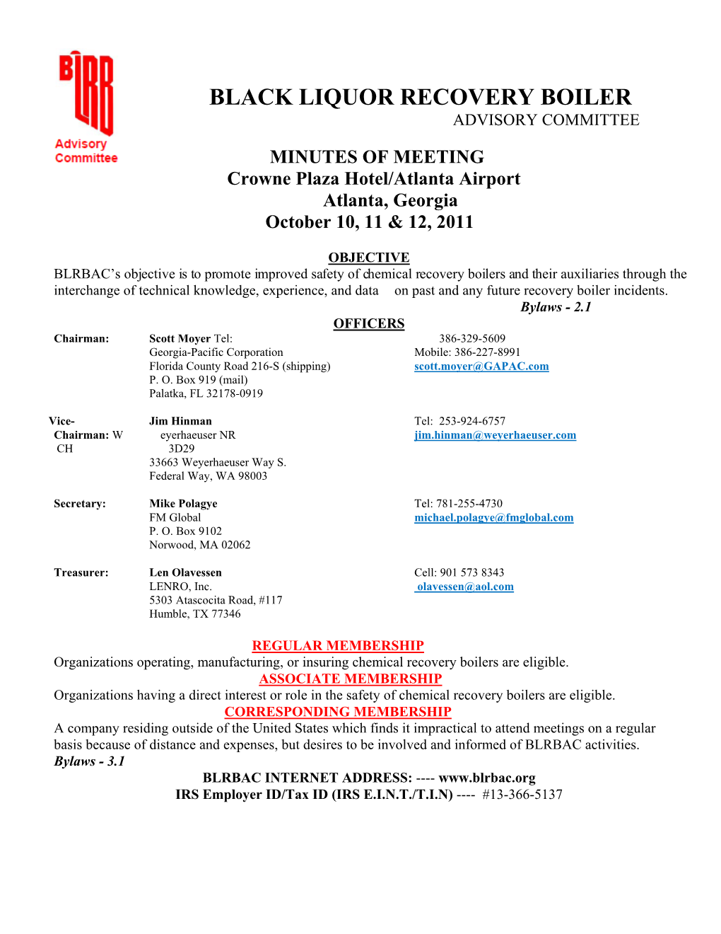 2011 October Meeting Minutes.Pdf