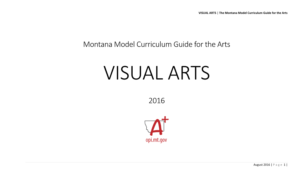 Visual Arts Model Curriculum Guide July 2016