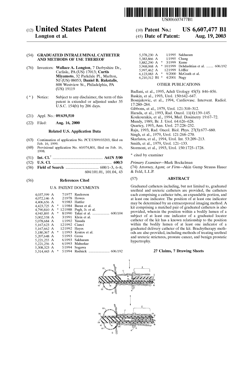 (12) United States Patent (10) Patent No.: US 6,607,477 B1 Longton Et Al