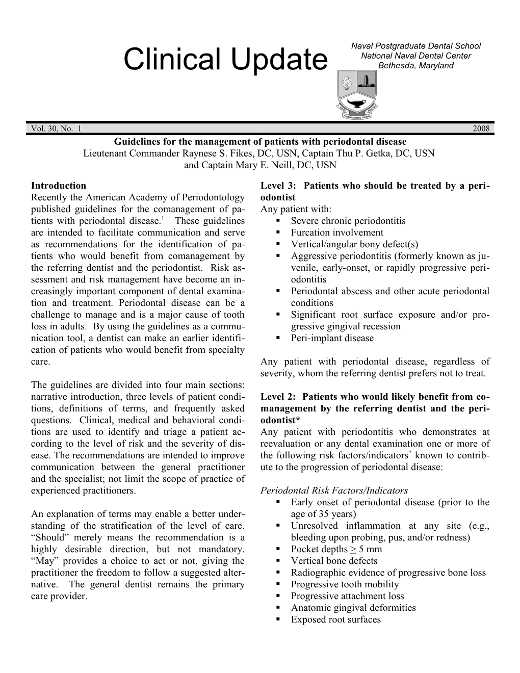 Local Delivery of Chemicotheraputic Agents in Periodontal Therapy