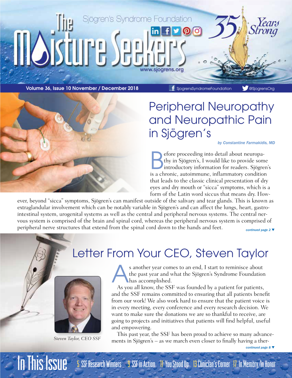 Peripheral Neuropathy and Neuropathic Pain in Sjögren's