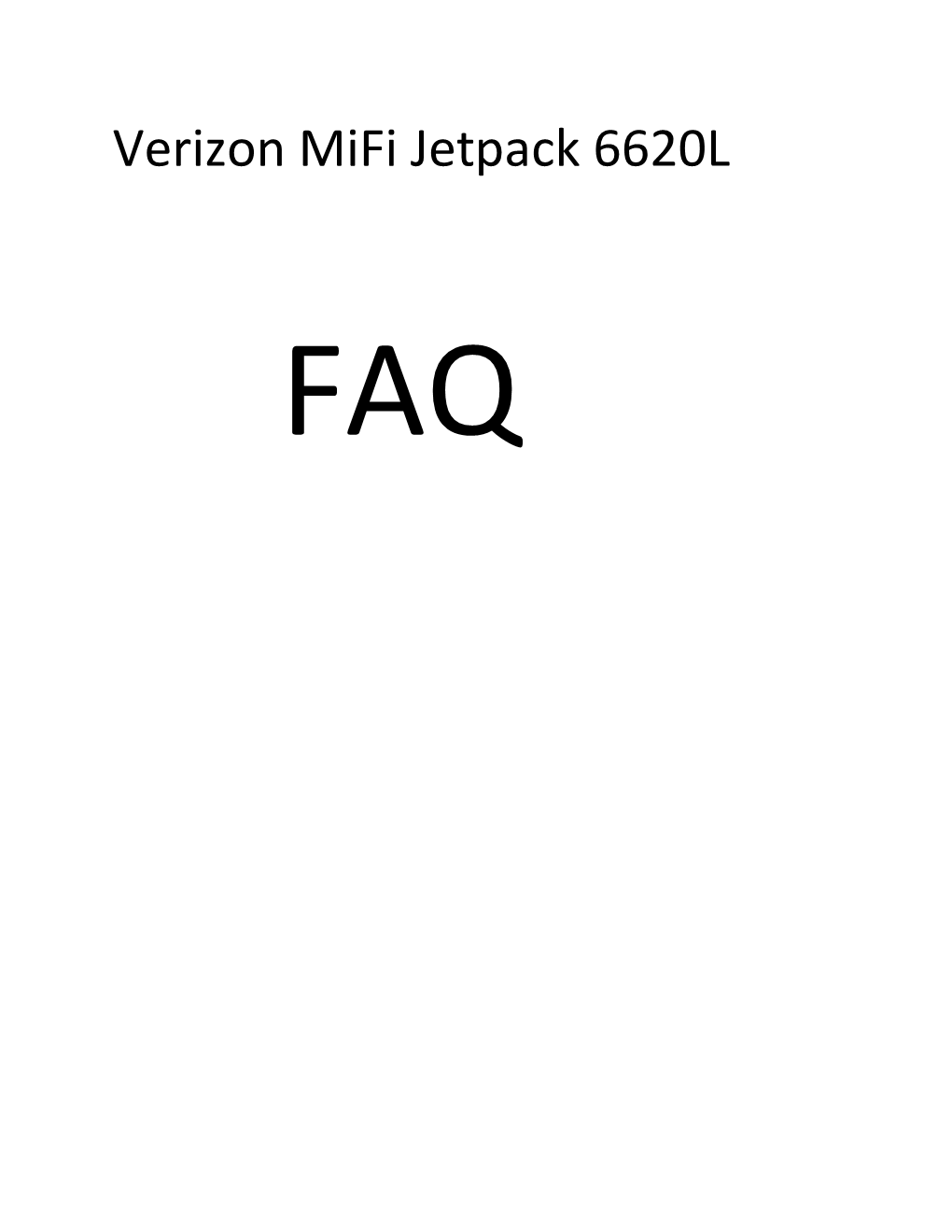 Verizon Mifi Jetpack 6620L