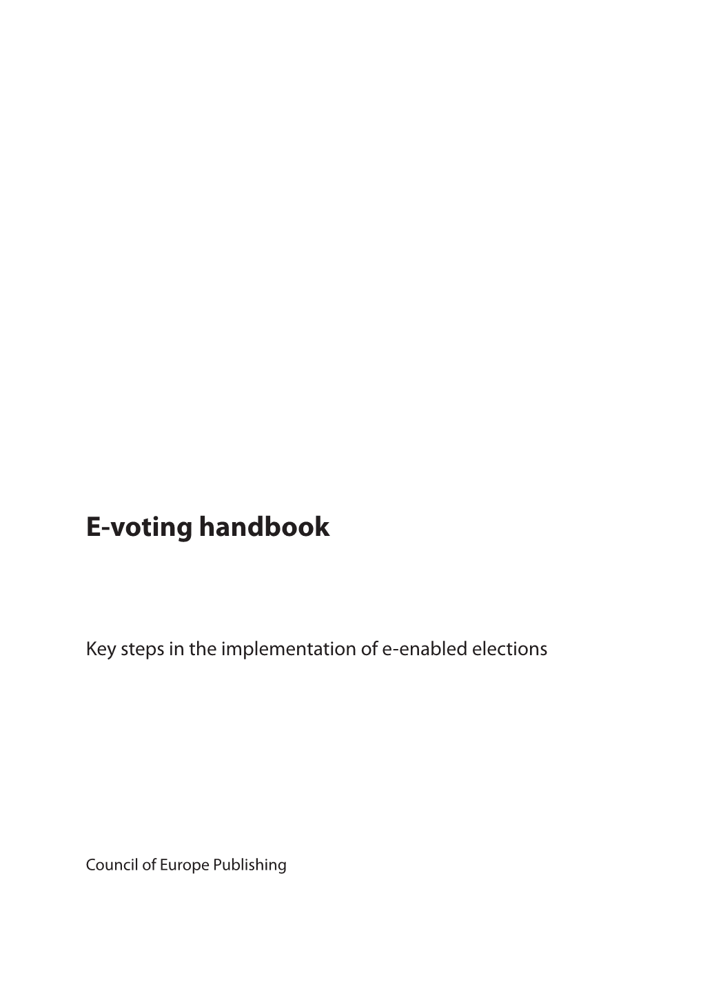 E-Voting Handbook