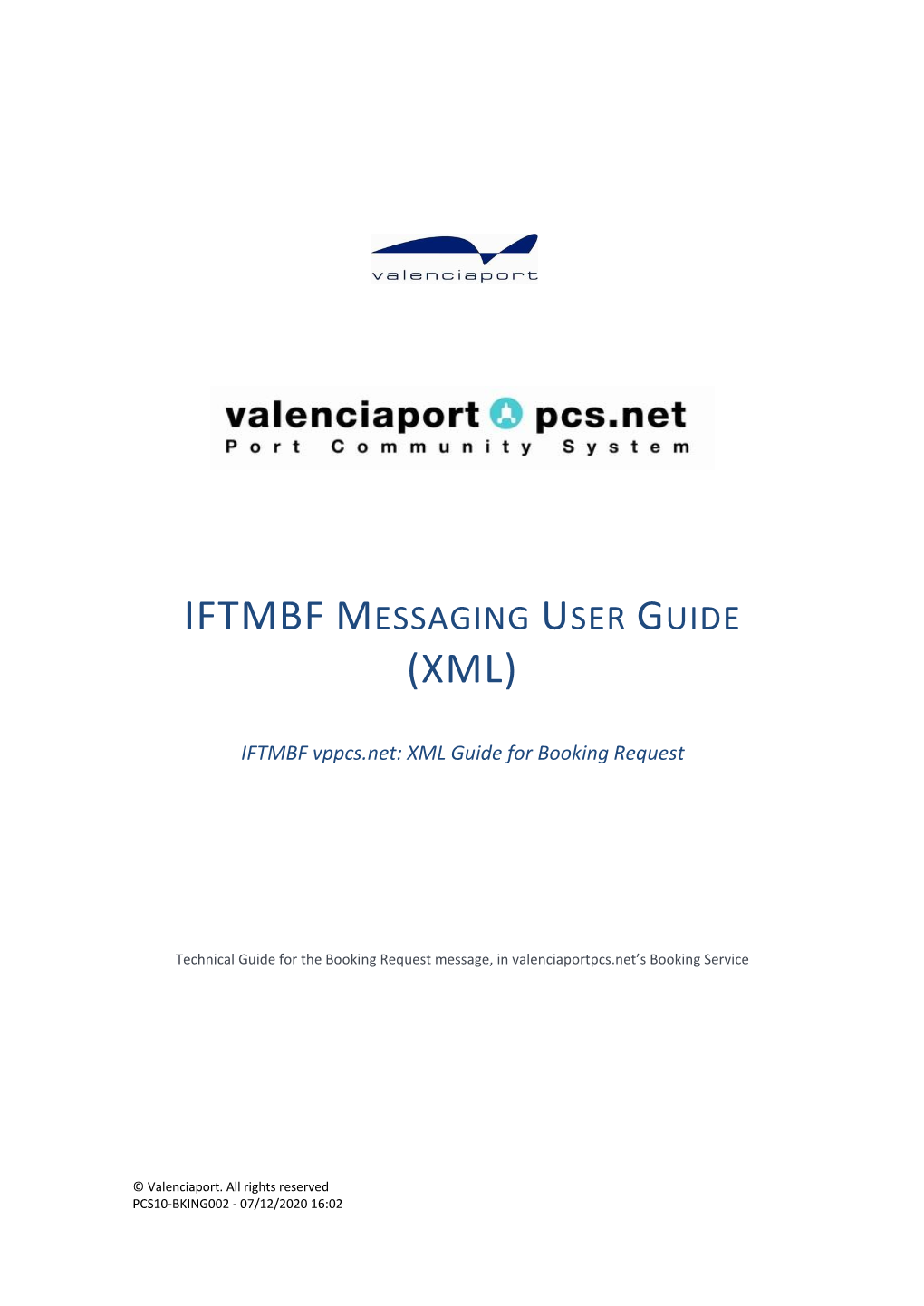 Messaging User Guide IFTMBF (XML)