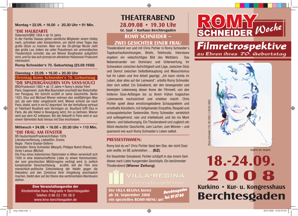 ROMY SCHNEIDER – Nach, Schreiben Oder Komponieren, Um Damit Eines Tages Das ZWEI GESICHTER EINER FRAU Große Glück Zu Machen