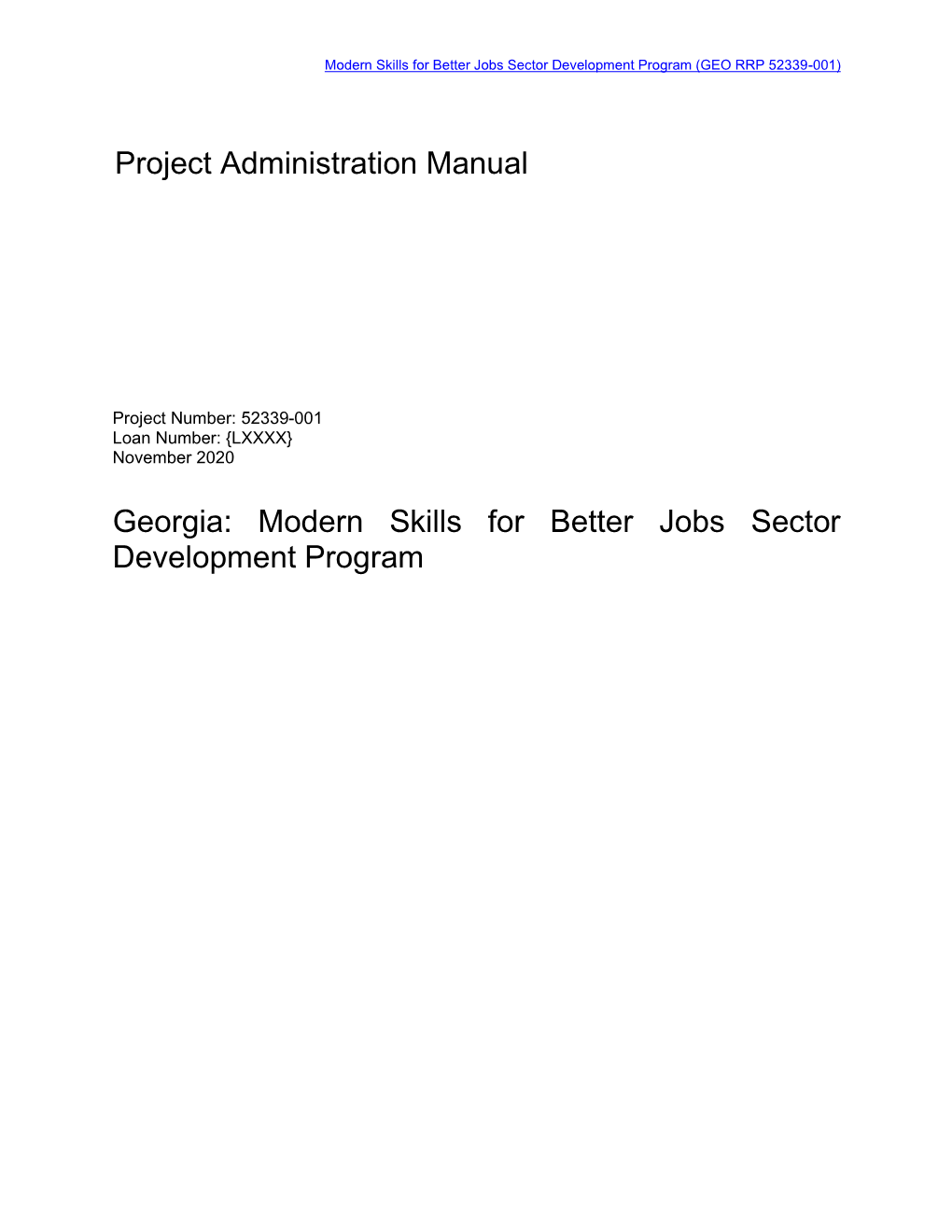 Modern Skills for Better Jobs Sector Development Program Project