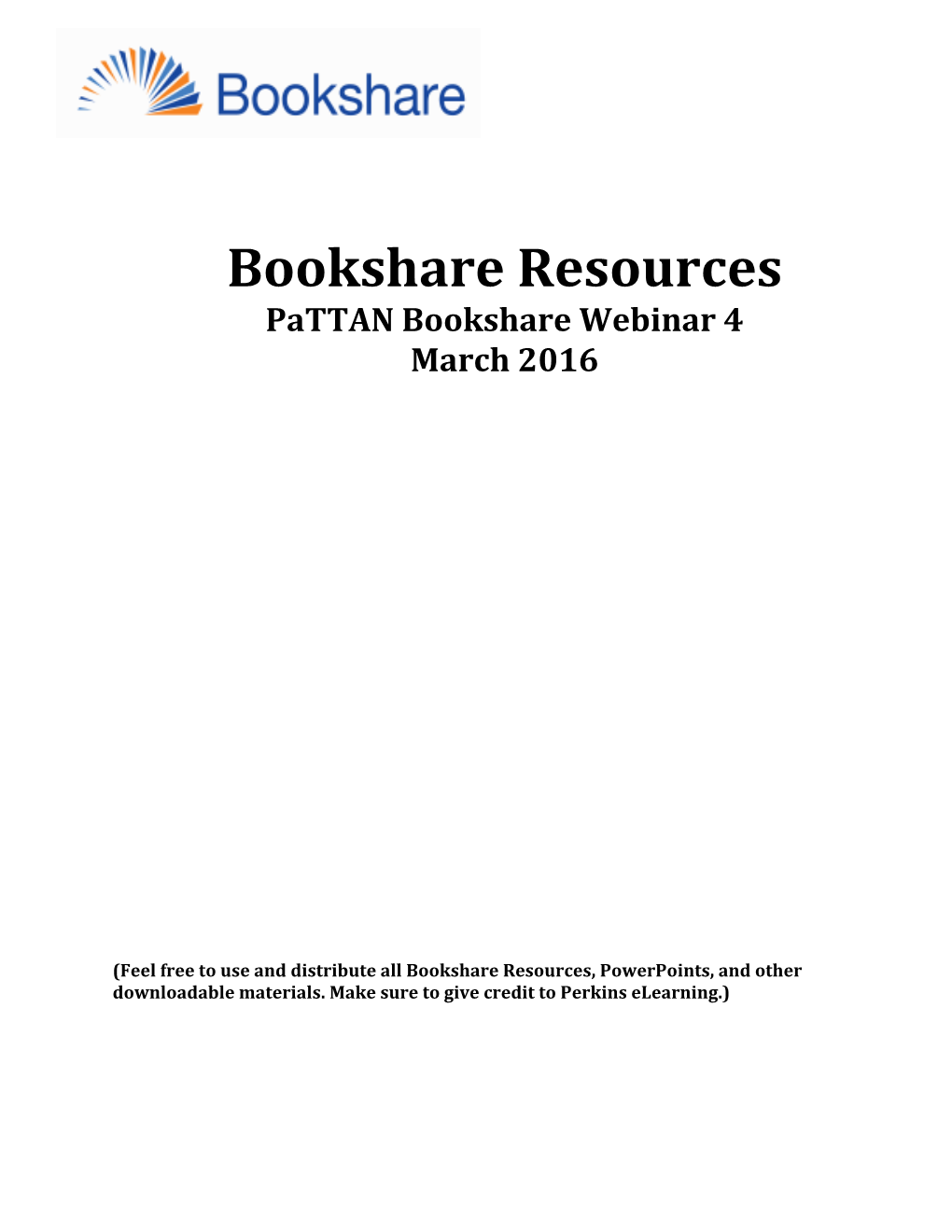 Bookshare Resources Pattan Bookshare Webinar 4 March 2016