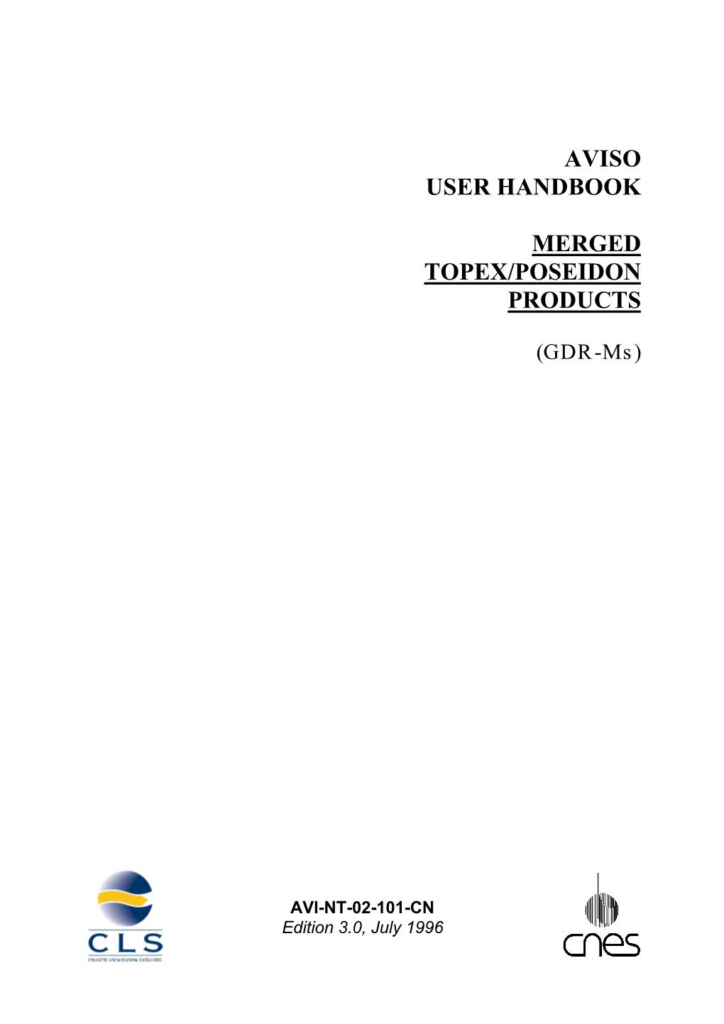 Aviso User Handbook: Merged Topex/Poseidon
