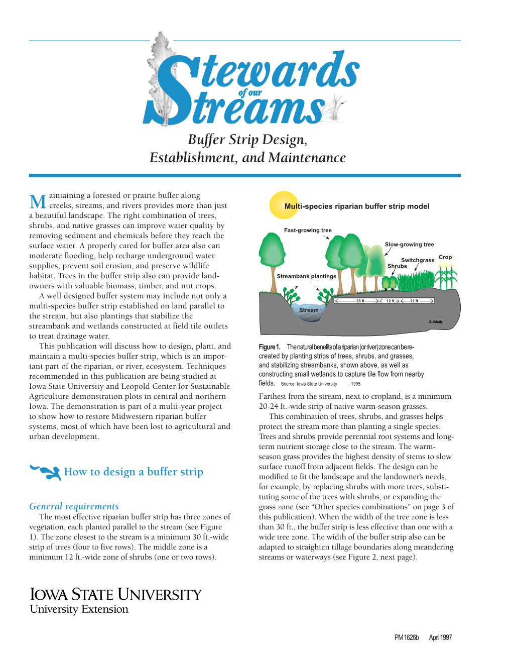 Stewards of Our Streams: Buffer Strip Design, Establishment And