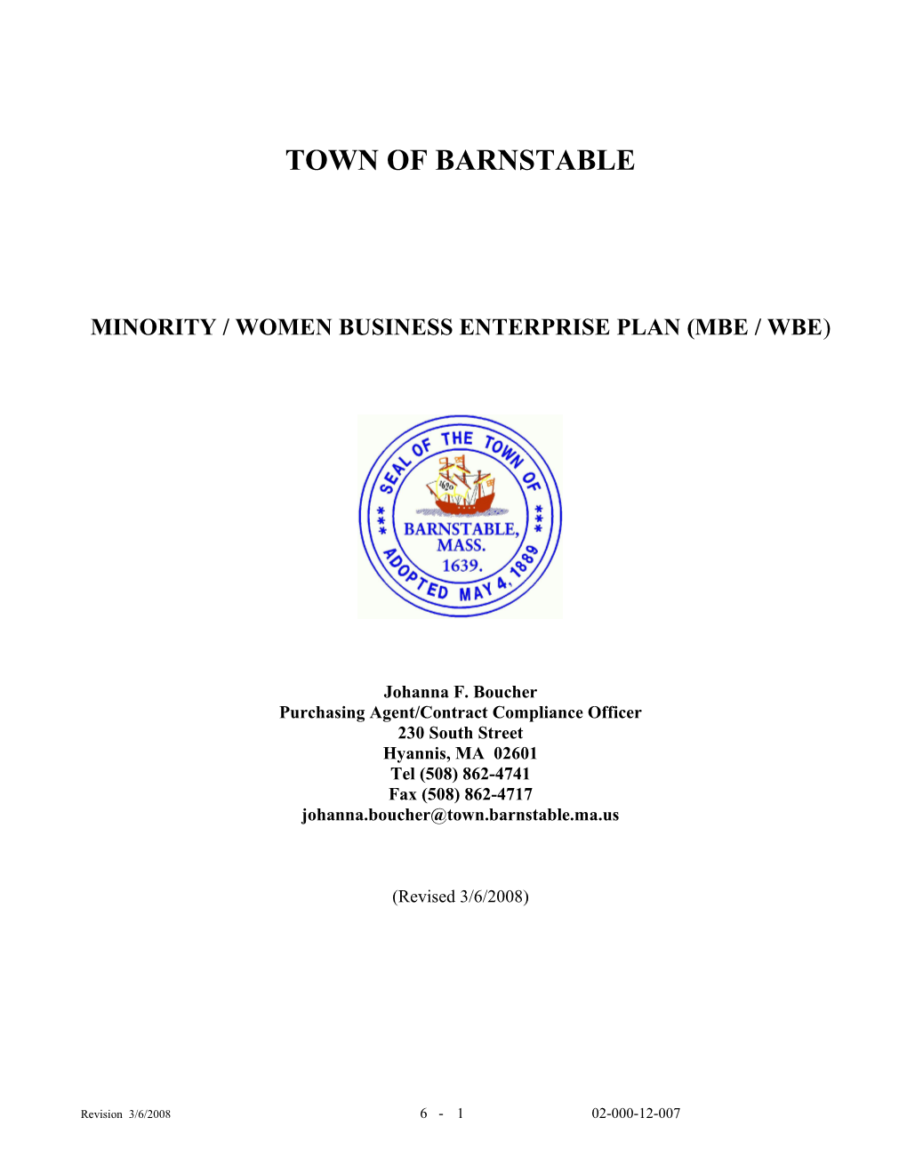 Town of Barnstable s1