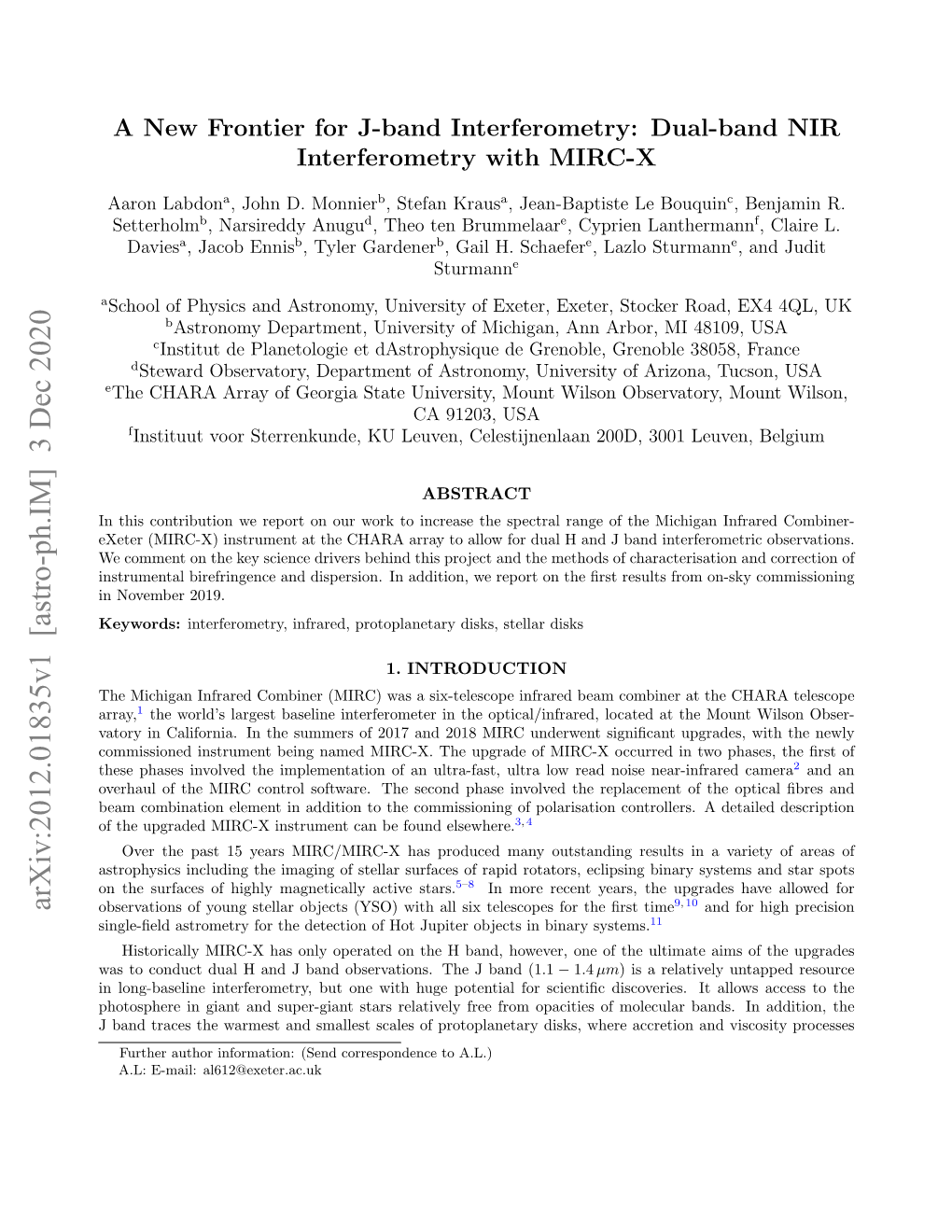 A New Frontier for J-Band Interferometry: Dual-Band NIR Interferometry with MIRC-X