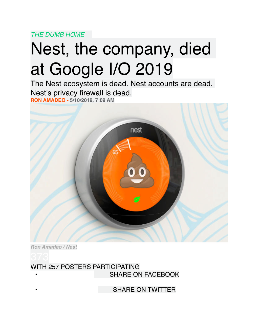 Google Nest" Is the New Reality Now, Where Nest Is No Longer a Standalone Company but Instead Is a Sub-Brand (Not Even a Division) of Google