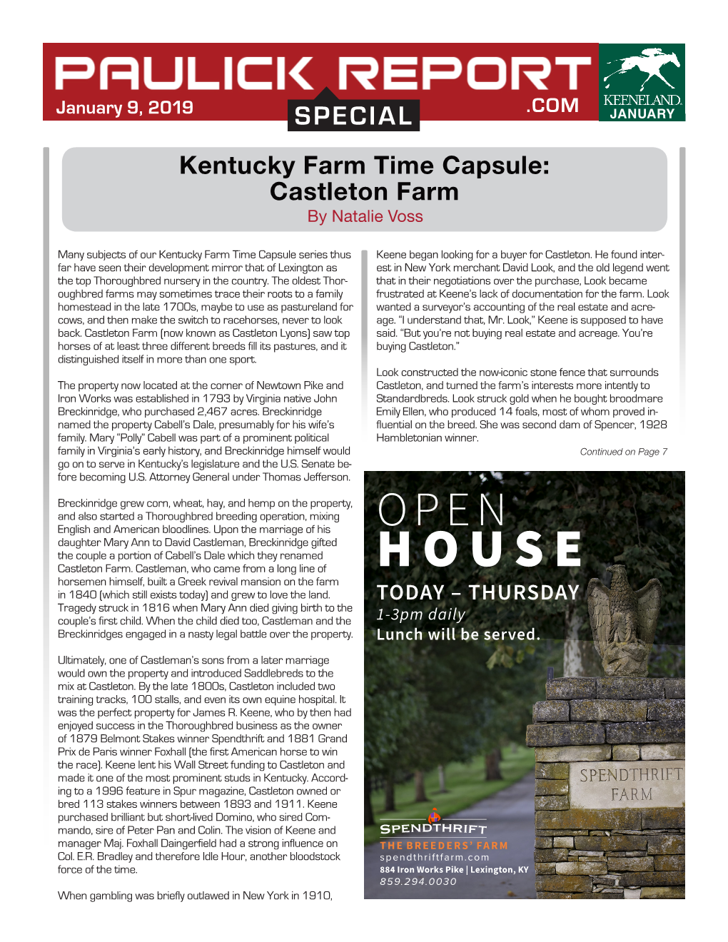 SPECIAL JANUARY Kentucky Farm Time Capsule: Castleton Farm by Natalie Voss