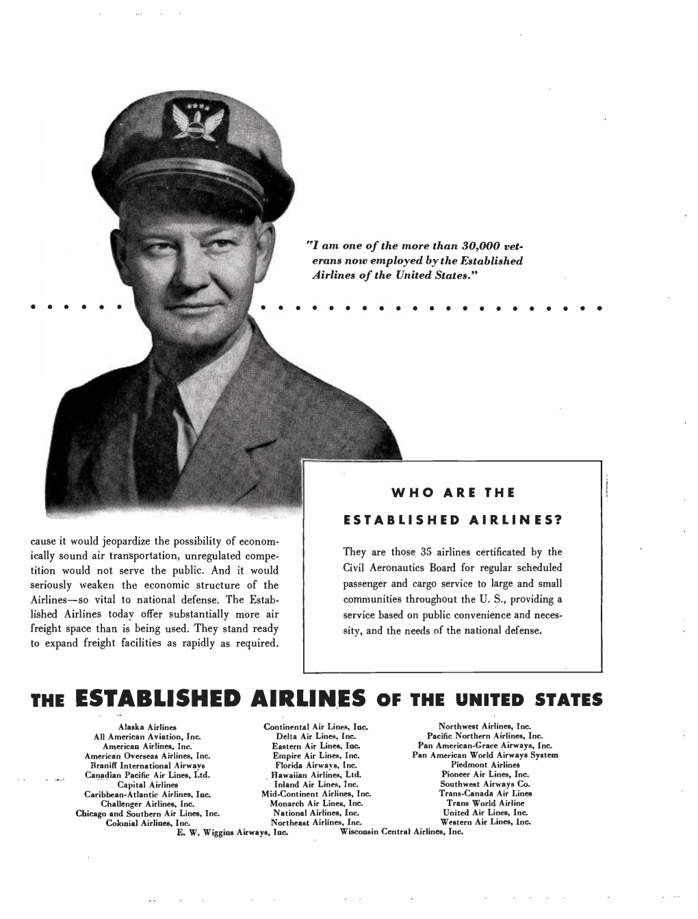 The Established Airlines of the United States."