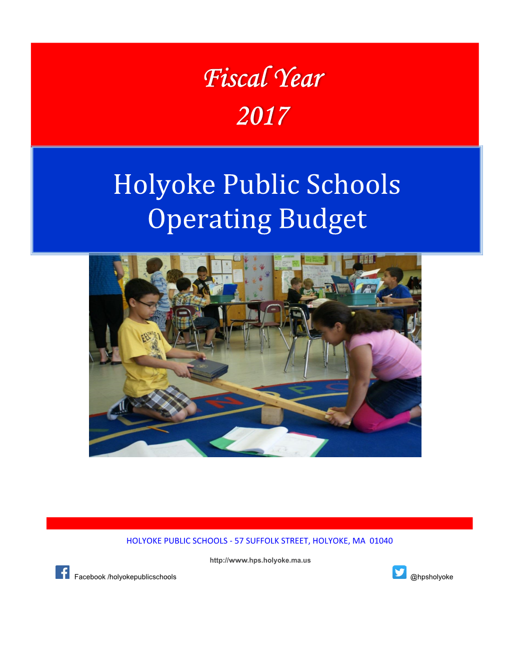 Holyoke Public Schools Operating Budget