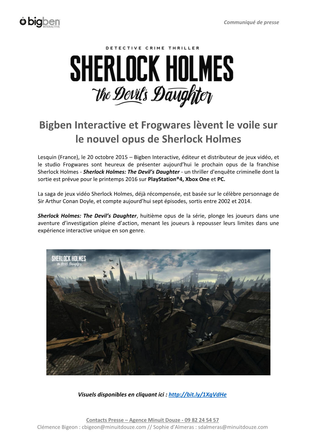 Bigben Interactive Et Frogwares Lèvent Le Voile Sur Le Nouvel Opus De Sherlock Holmes