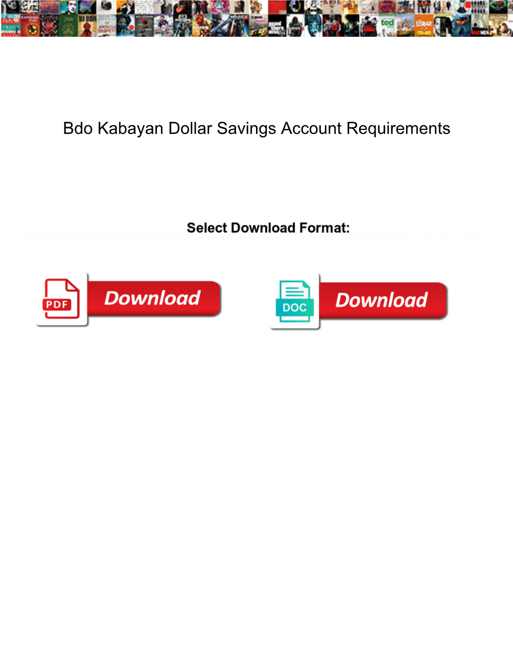 Bdo Kabayan Dollar Savings Account Requirements