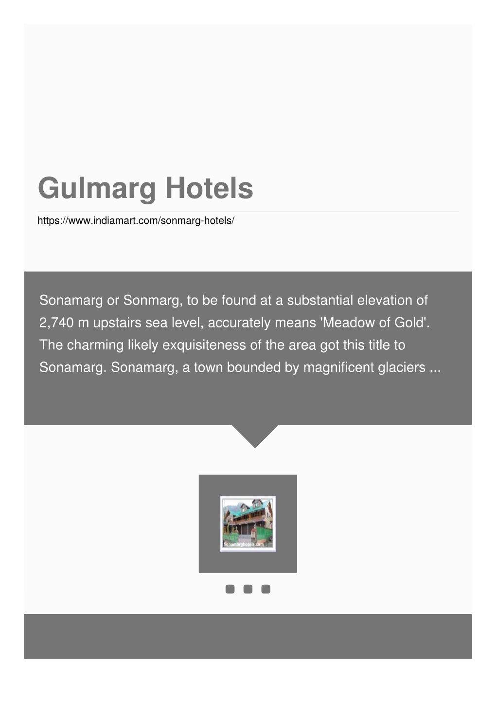 Gulmarg Hotels