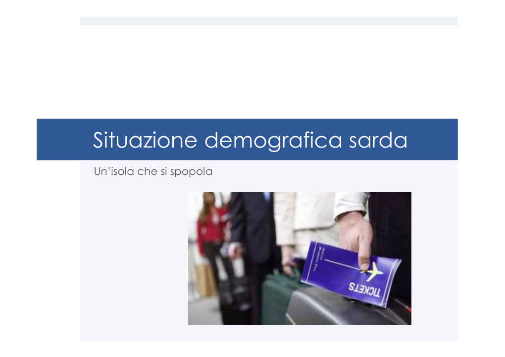 Situazione Demografica Sarda