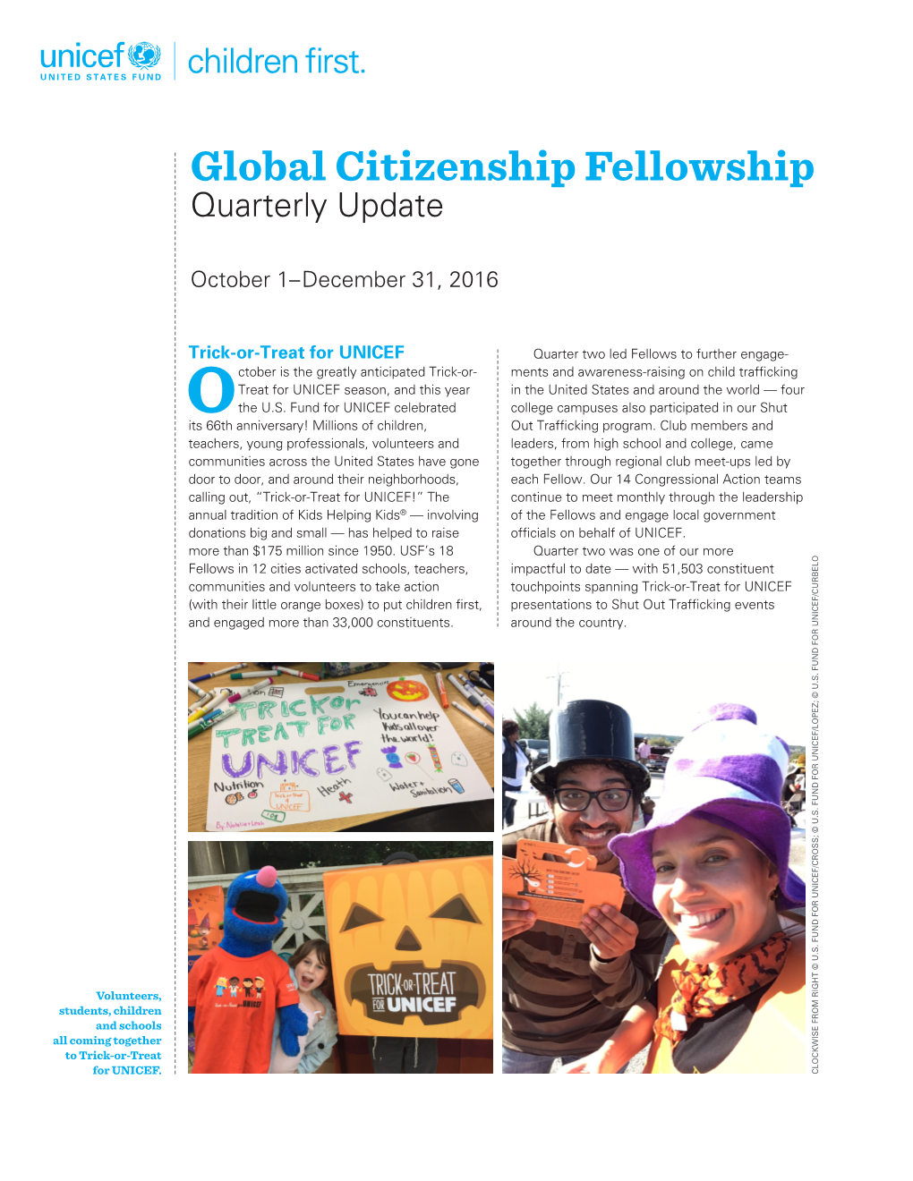 Global Citizenship Fellowship Quarterly Update