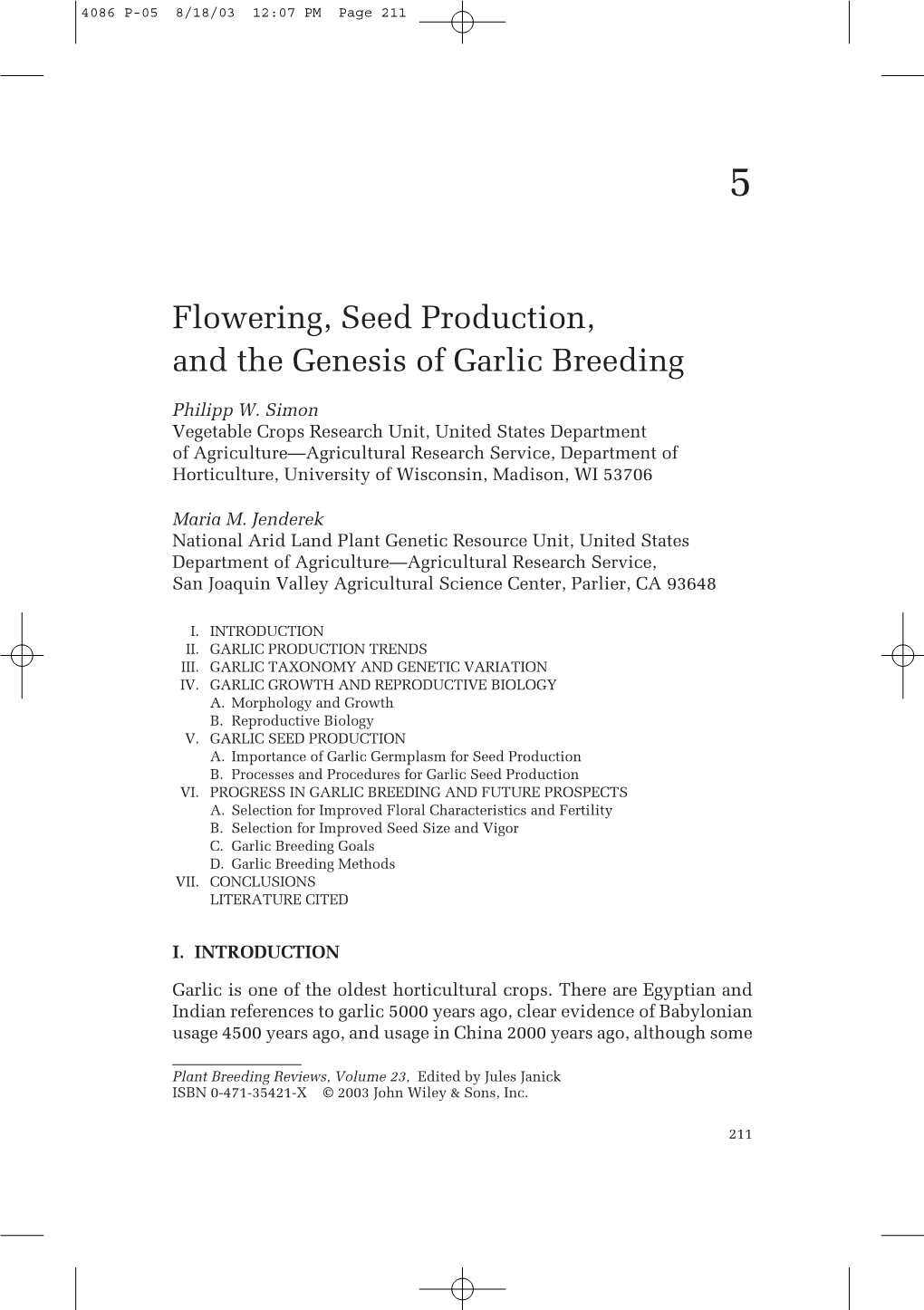 Flowering, Seed Production, and the Genesis of Garlic Breeding