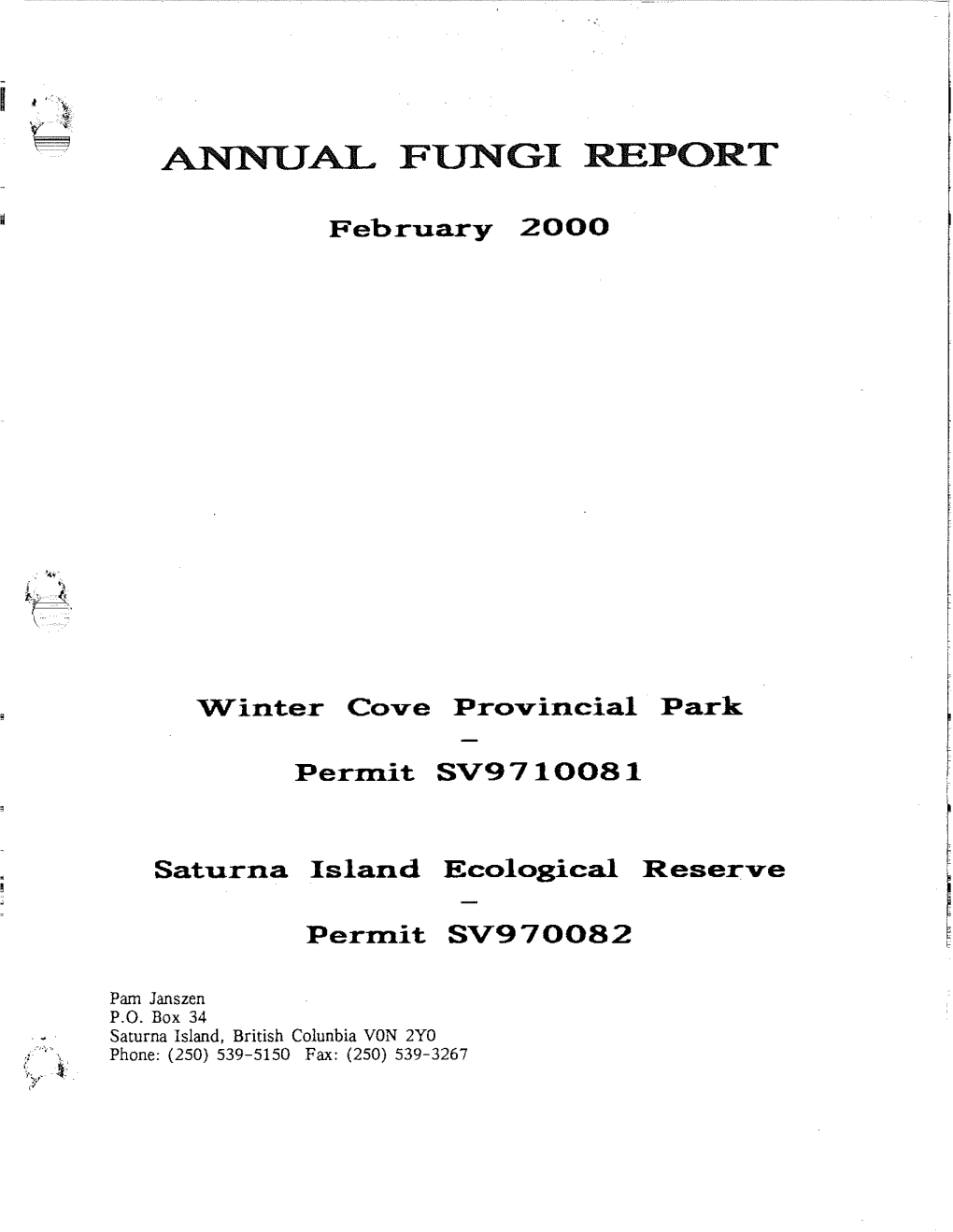 Annual Fungi Report