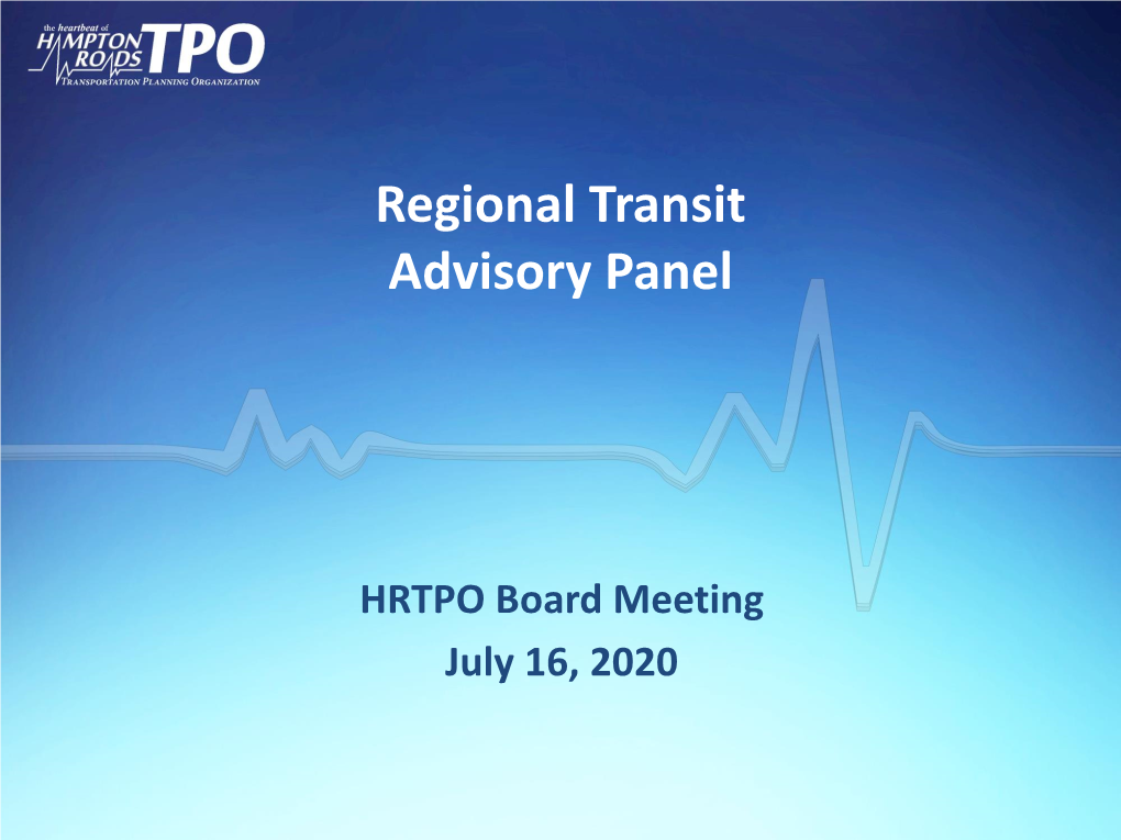 Regional Transit Advisory Panel