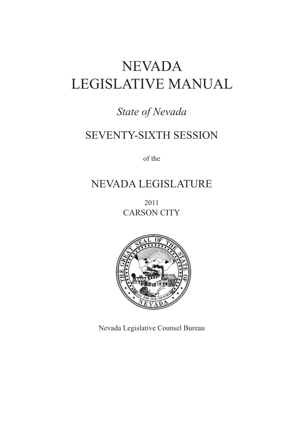 2011 Nevada Legislative Manual