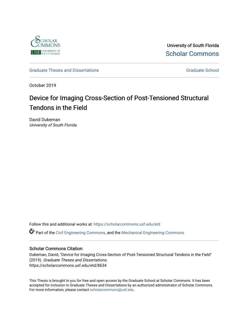 Device for Imaging Cross-Section of Post-Tensioned Structural Tendons in the Field