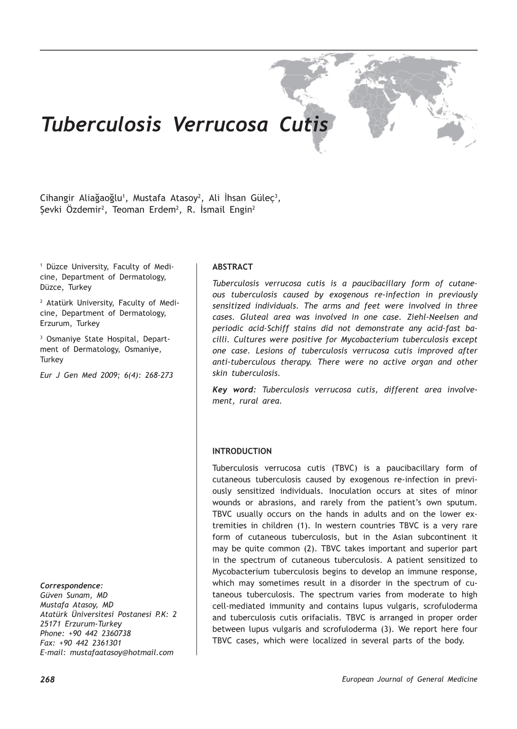 Tuberculosis Verrucosa Cutis