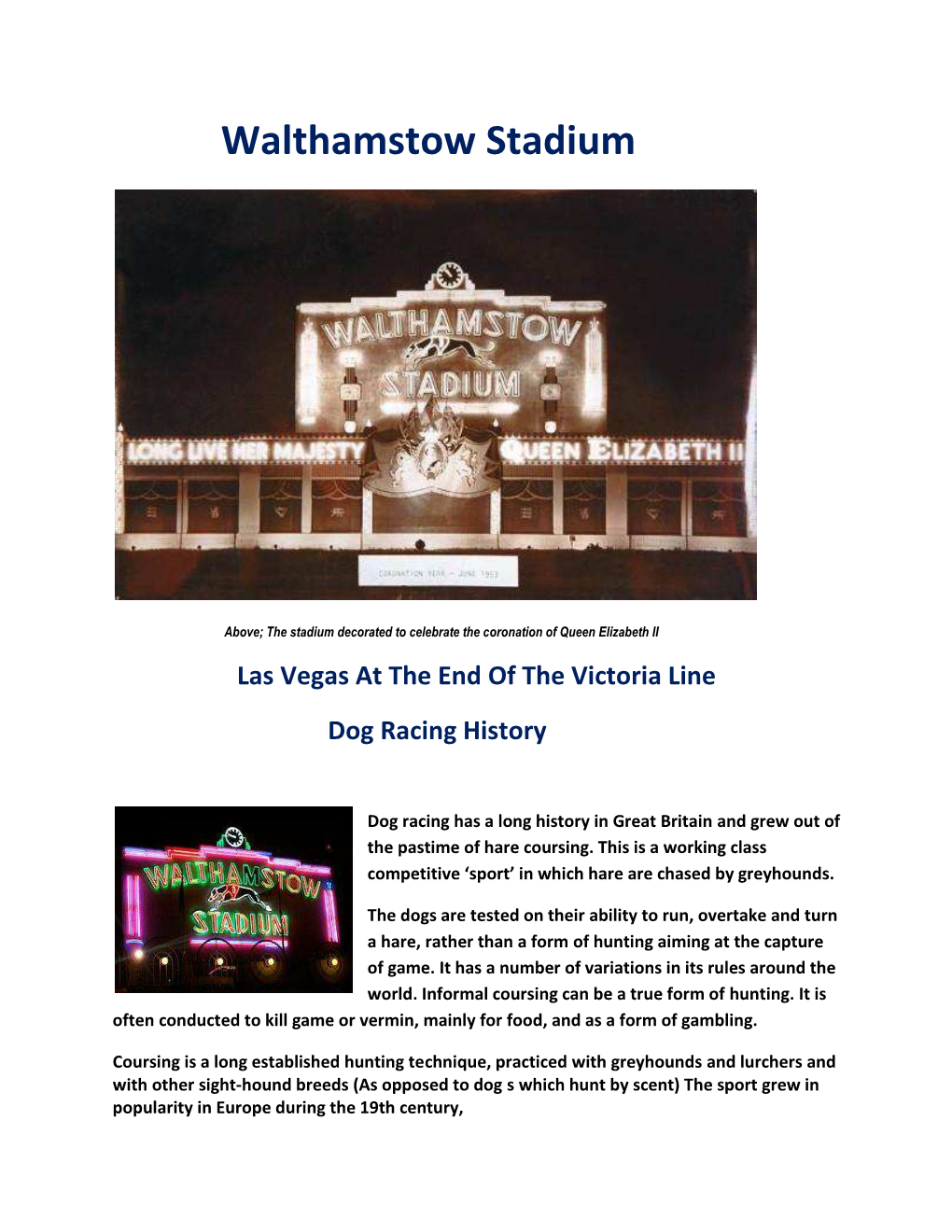 Walthamstow Stadium