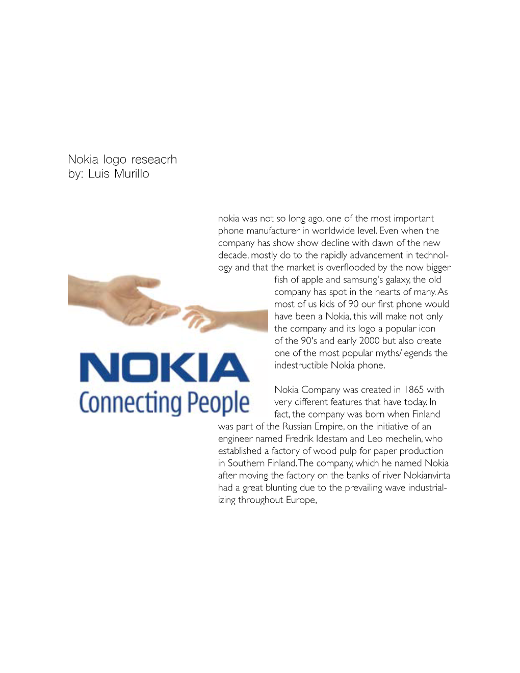 Nokia Logo Reseacrh By: Luis Murillo