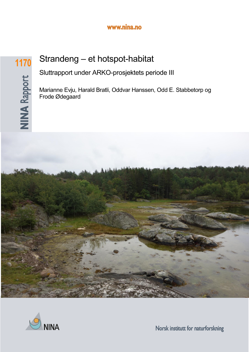 Strandeng – Et Hotspot-Habitat 1170 Sluttrapport Under ARKO-Prosjektets Periode III