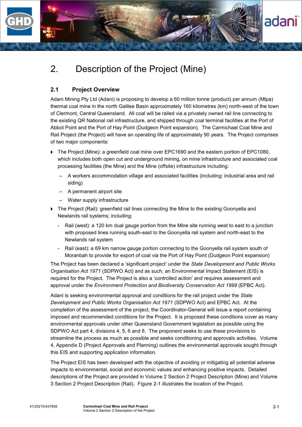 2. Description of the Project (Mine)