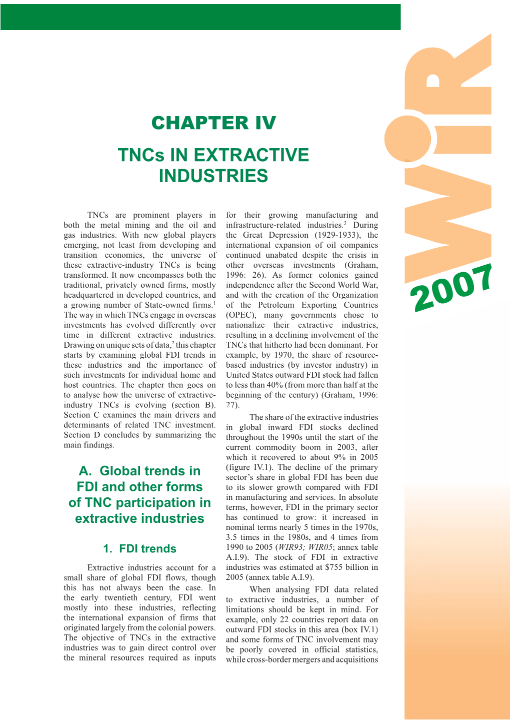 CHAPTER IV Tncs in EXTRACTIVE INDUSTRIES