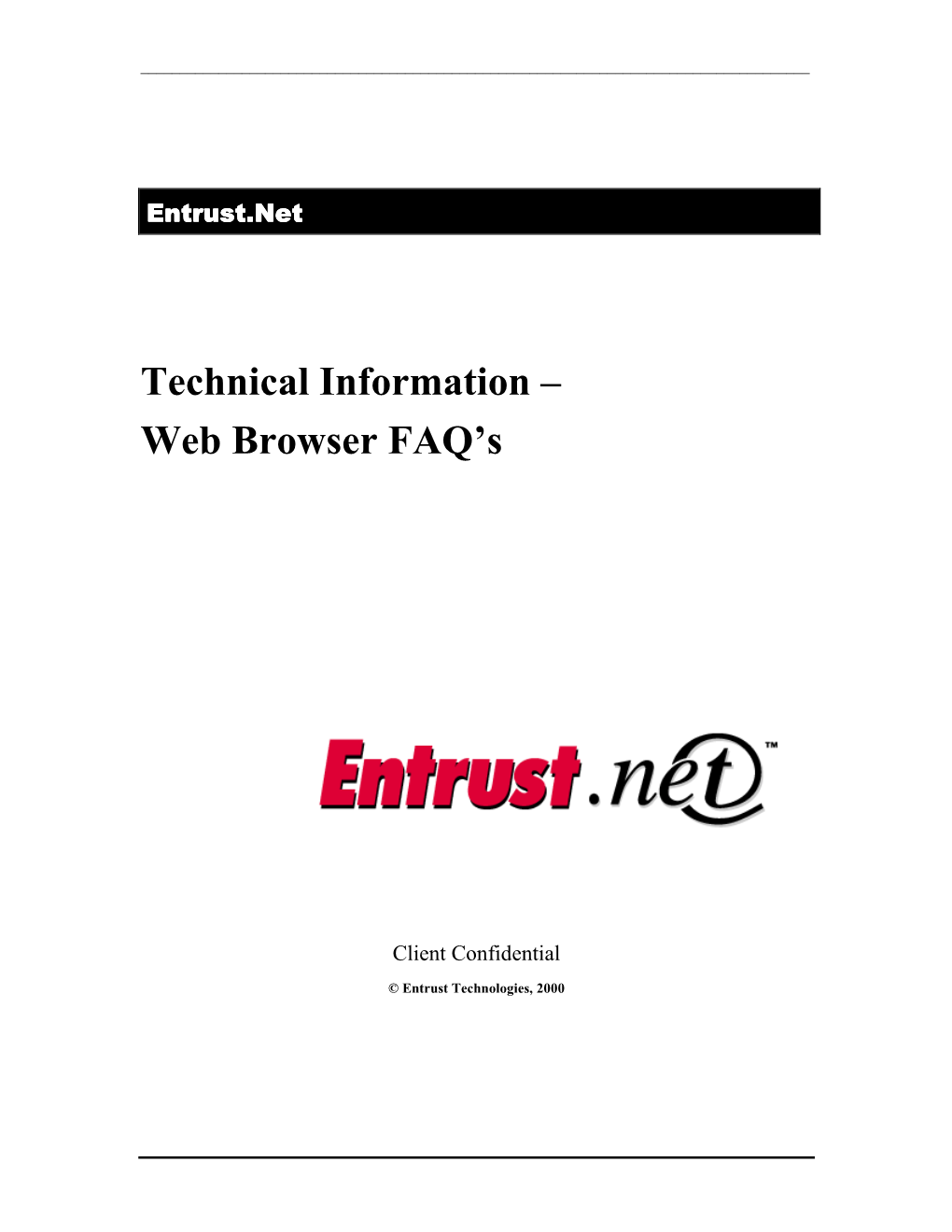 Technical Information – Web Browser FAQ's