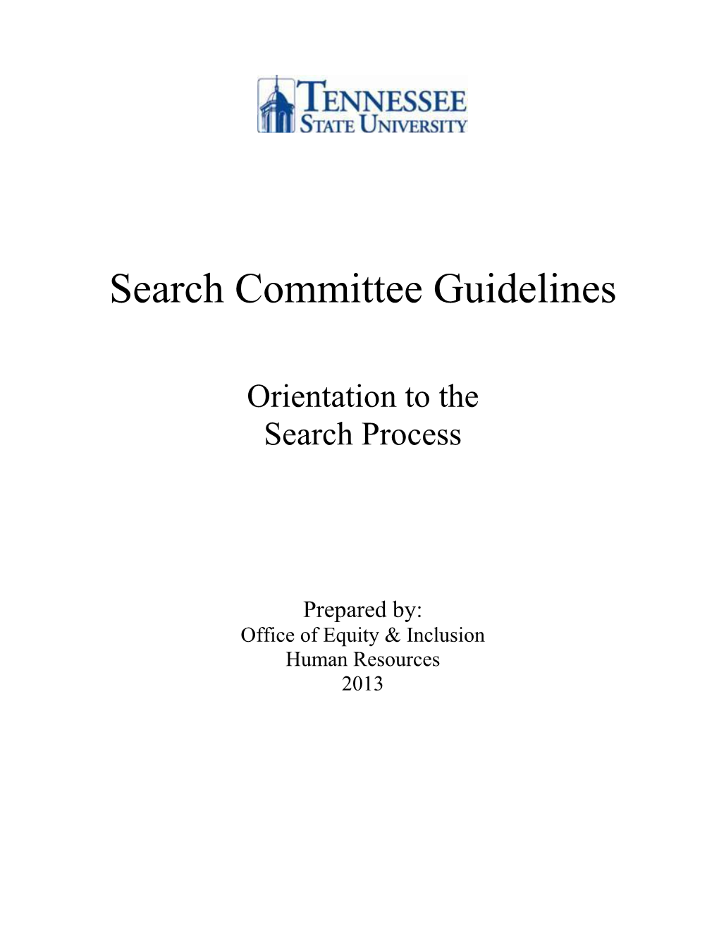 Search Committee Chair Guideline