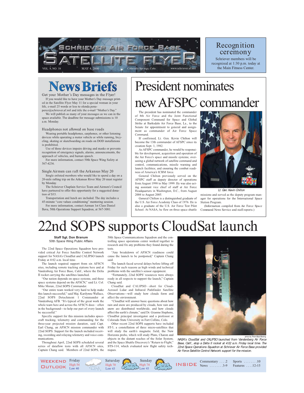 22Nd SOPS Supports Cloudsat Launch Staff Sgt