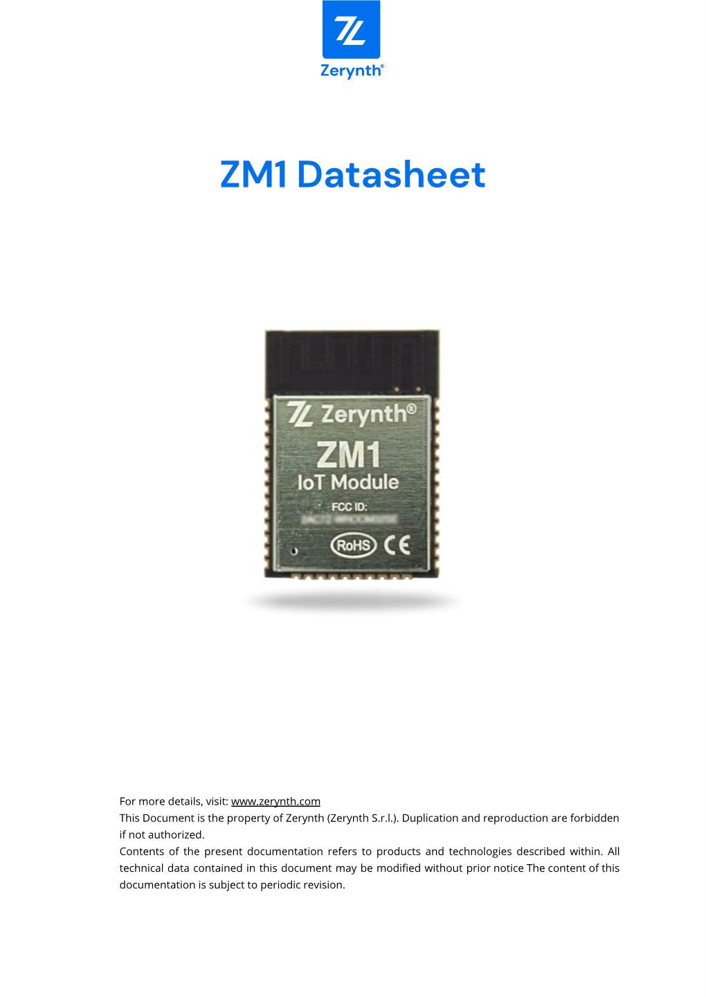 ZM1 Datasheet