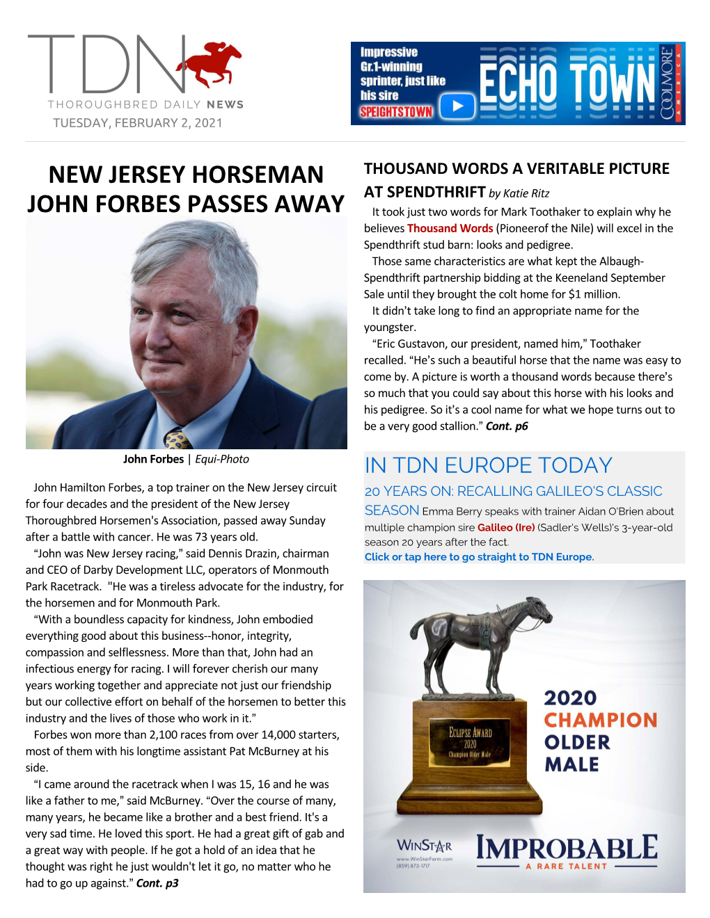 New Jersey Horseman John Forbes Passes Away
