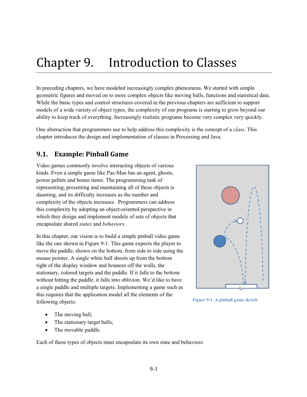 Chapter 9. Introduction to Classes